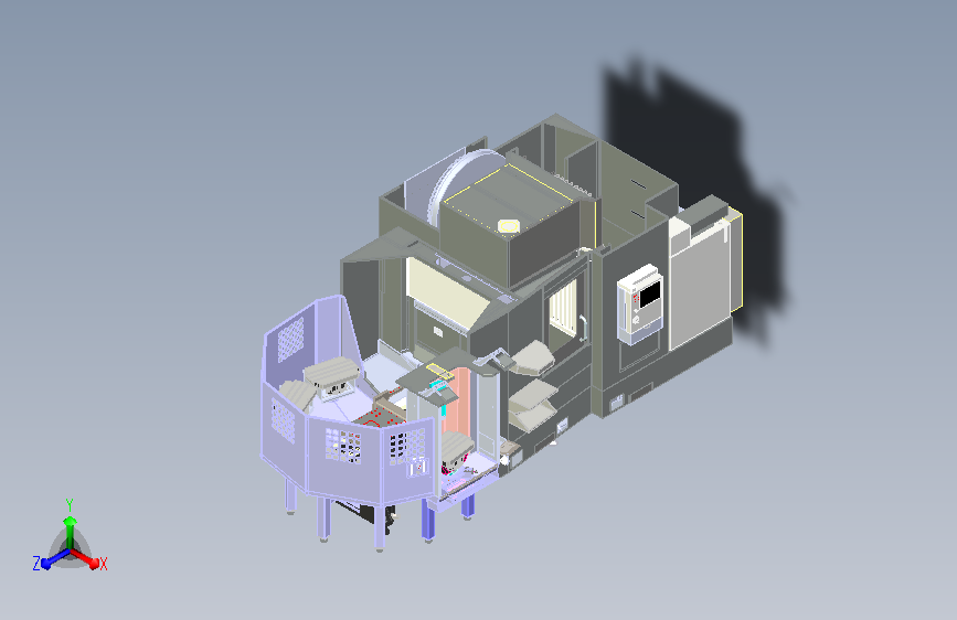 4轴数控加工中心模型