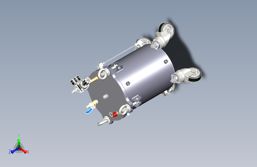 10L不锈钢桶带脚轮