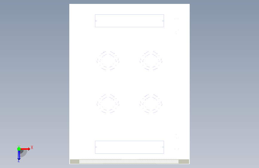 600x800x180网络机柜 俯视图