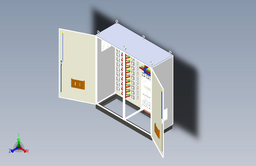 630A竖装双电源plc控制柜
