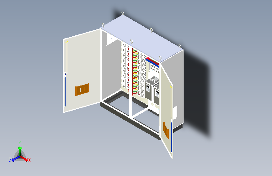 630A竖装双电源软启动plc控制柜