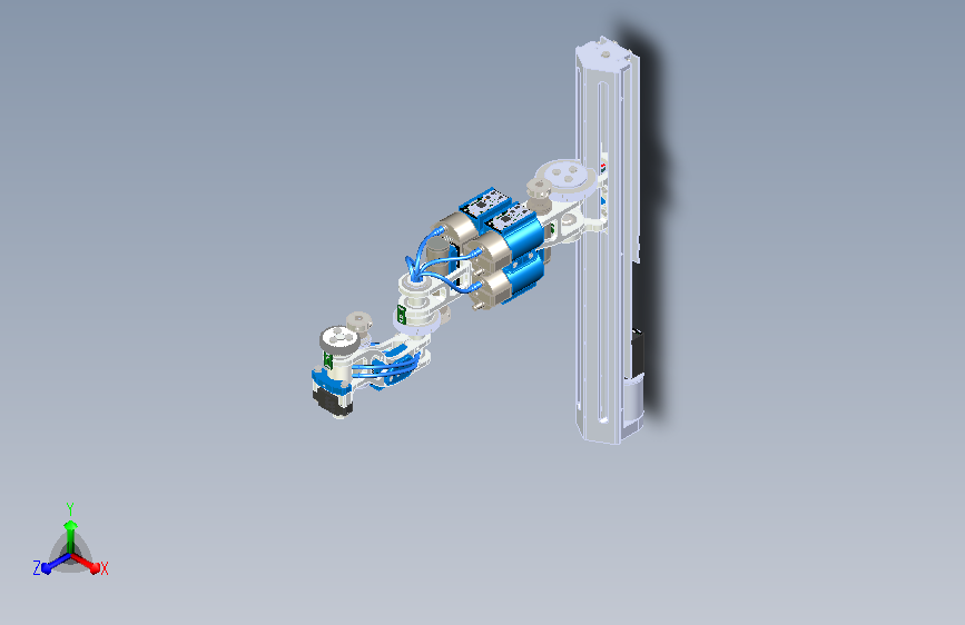 SCARA四轴机械臂三维建模图纸