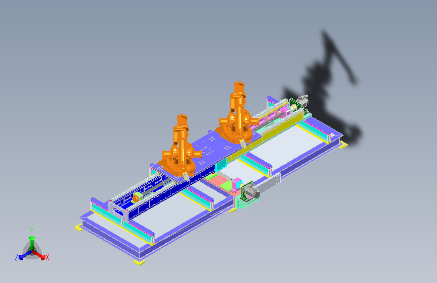 X、Y双轴机器人地轨外部轴设计