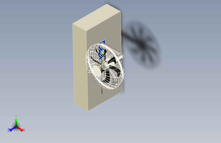 壁挂式旋转风扇