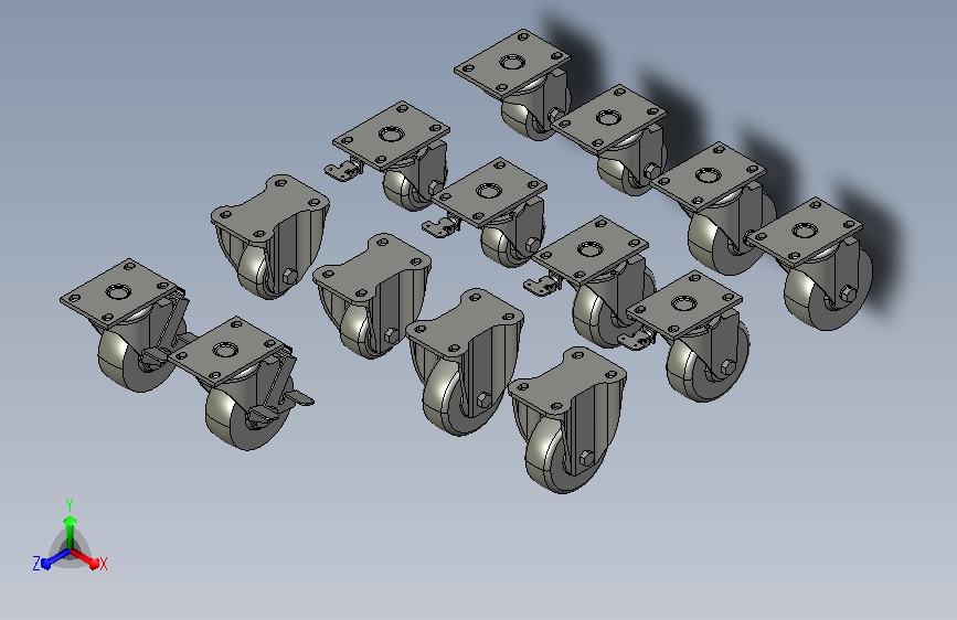 14款万向轮轮子脚轮重型定向轮