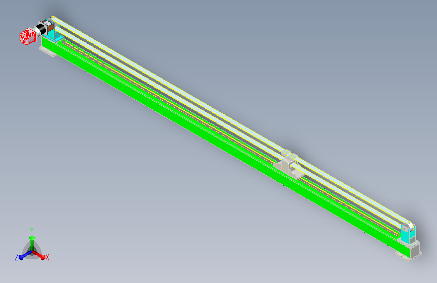 伺服电机加同步带长距离结构设计