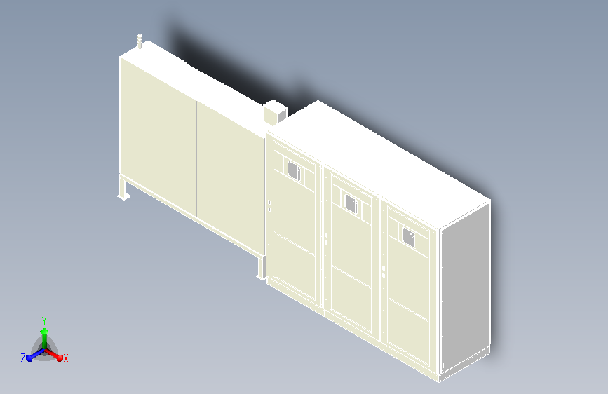 大型钣金电控电气柜三维设计