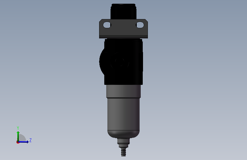 AFR15001气源过滤器 左侧视图