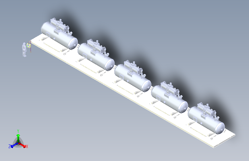 大型气罐的轨道运输机构