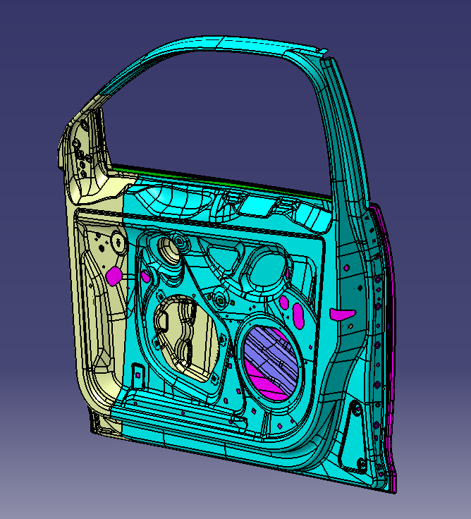A0007104-汽车车门钣金 – 3D模型
