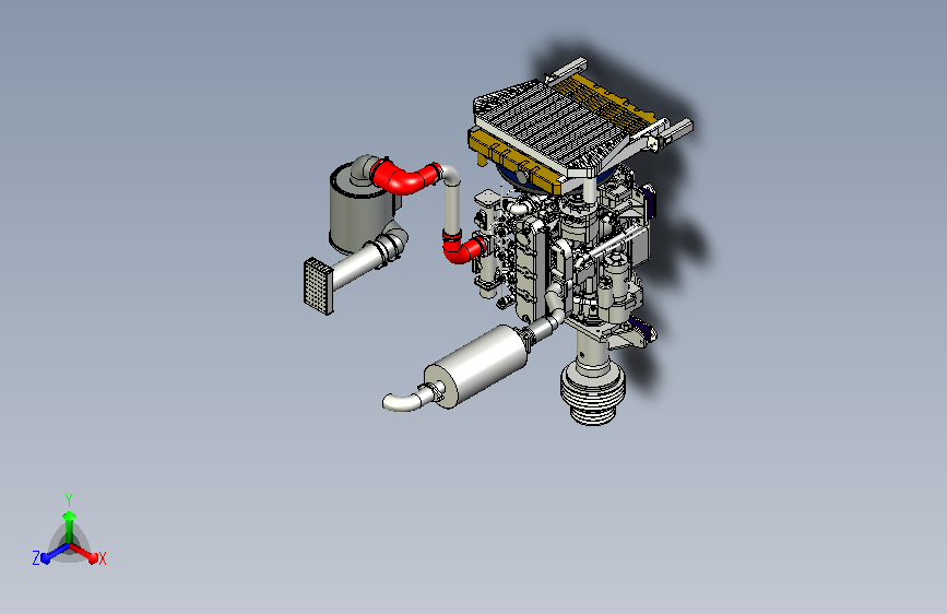 2吨国六燃油洗扫车副发动机系统