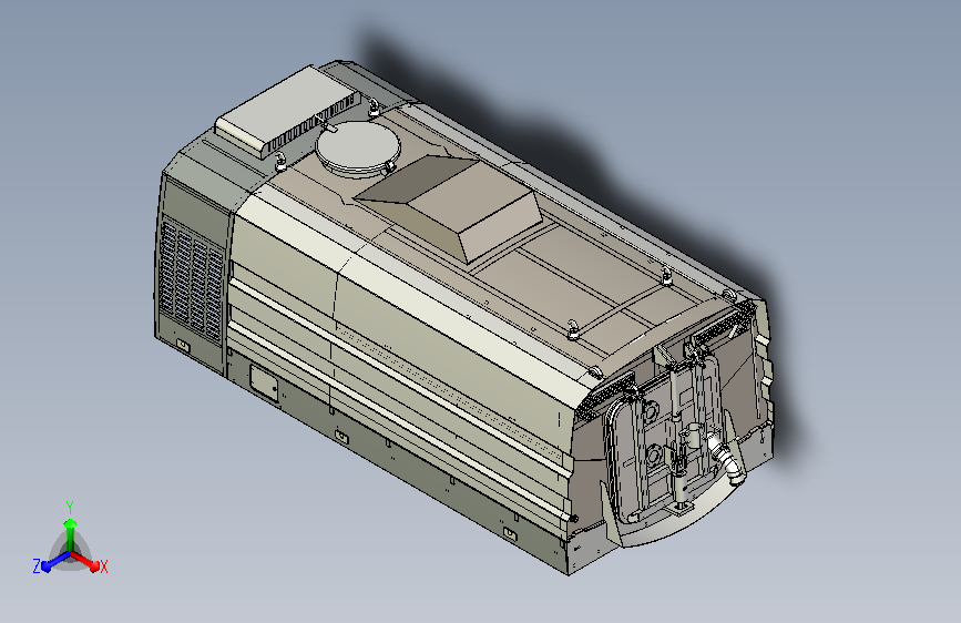 3.5吨国六燃油洗扫车垃圾箱总成