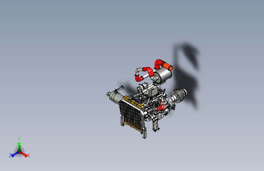 3.5吨国六燃油洗扫车副发动机系统