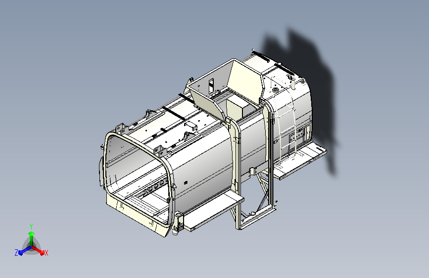 3吨国六燃油餐厨垃圾车箱体总成