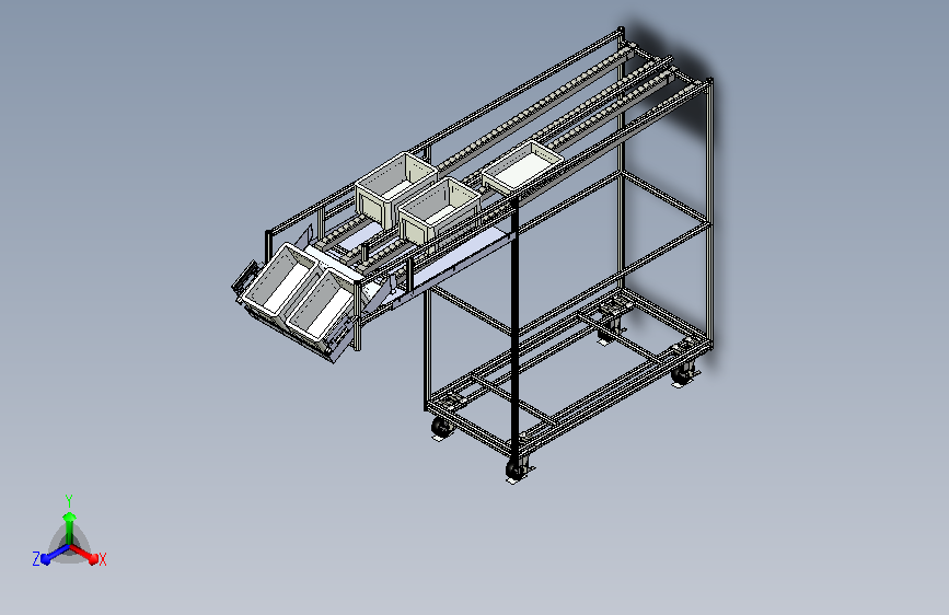 300x2000x150单层并排物料架