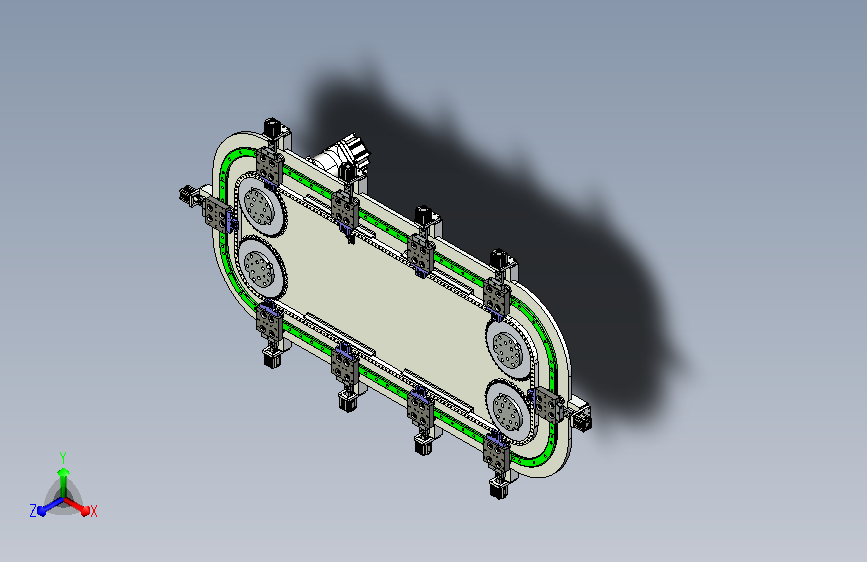V50-600矩形链条环形导轨（大板）