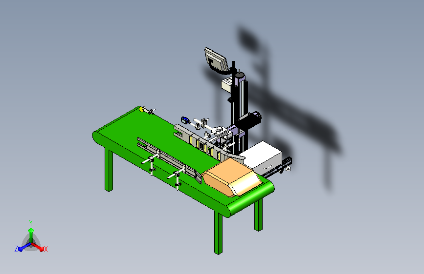 袋装侧面激光读码检测机构