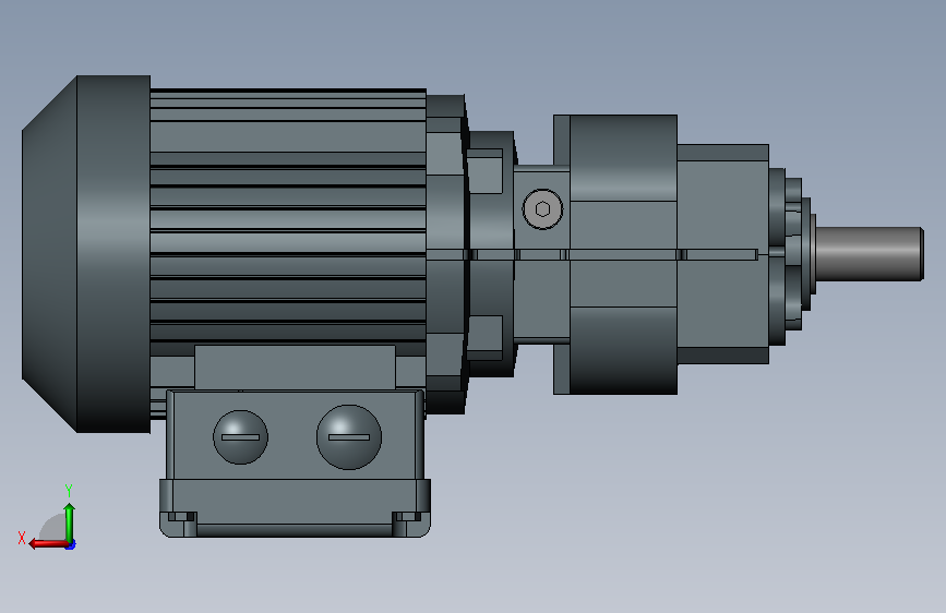 电机Мотор-редуктор RZ07DR63S4 29 об_мин, 0.12 кВт, вал 20х40, позиция М1, кл. коробка 0°, каб. ввод X Sew Eurodrive 背面视图