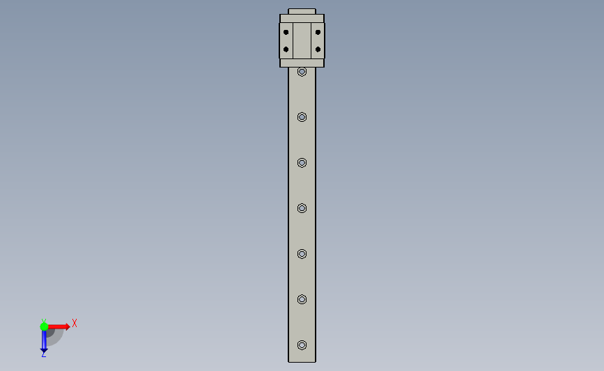 SWCC-H14-1-L310微型导轨-加宽型.stp 俯视图