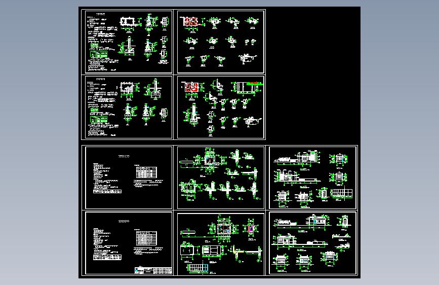 两套传达室建筑结构图
