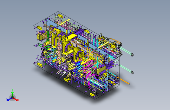 DSKA1-仪表板帽檐区域型腔镶块防止EDM加工开裂结构-后模镶块方便冷却结构-气囊狂区域斜顶加直顶结构