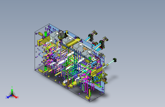 DYBA1-仪表板型腔抽芯-后模直顶加斜顶结构