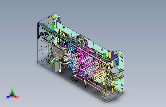 FXSA1-仪表板手套箱侧面锁舌孔抽芯结构