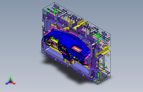 FZMA3-仪表板数据-型腔地侧大弹块结构