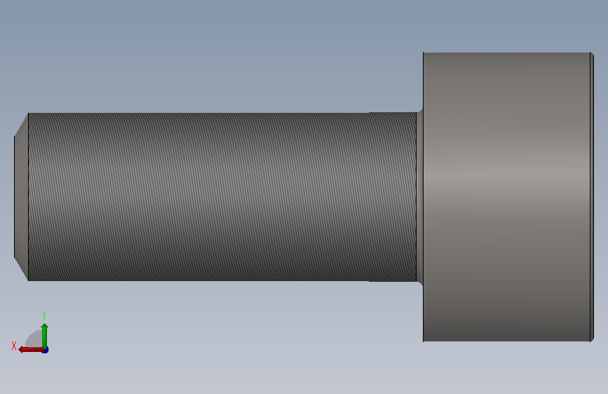 GB/T70.1-2000内六角圆柱头螺钉M5×12 背面视图