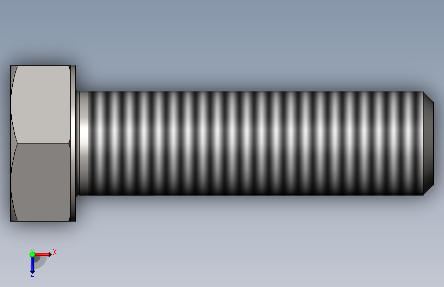 GB/T5781-2000六角头螺栓全螺纹C级M16×55222mm2a10.16RD.. 俯视图