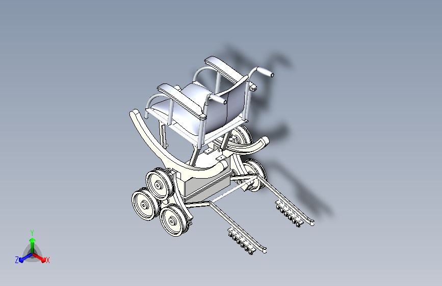 Solidworks 自平衡轮椅