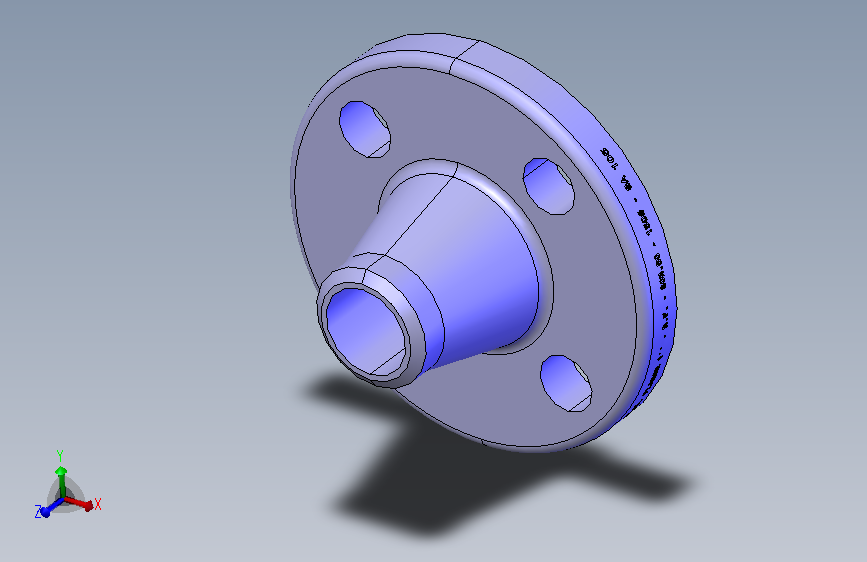ASME-B16-5-焊接颈法兰-1-R-F-SCH-标准-80-160-150-1 8屏蔽双绞线IGS CATIA
