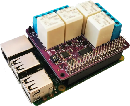 A0007205-AQEX qReCon - 适用于 Raspberry Pi 的 4 通道工业继电器模块