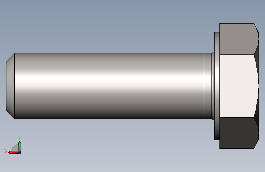 GB/T5781-2000六角头螺栓全螺纹C级M8×25 背面视图