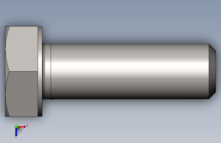 GB/T5781-2000六角头螺栓全螺纹C级M8×25 俯视图