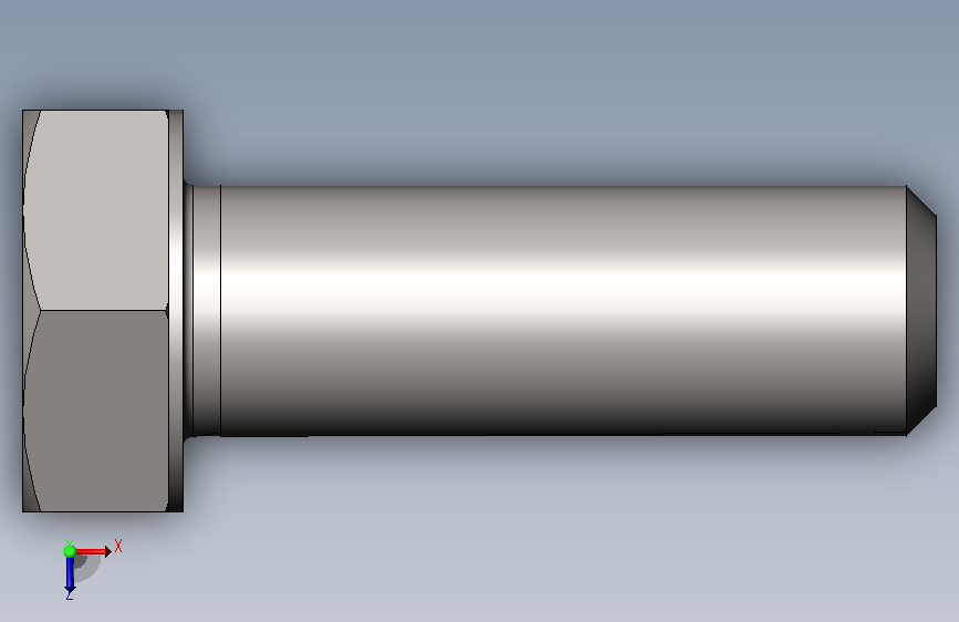 GB/T5781-2000六角头螺栓全螺纹C级M10×30 俯视图