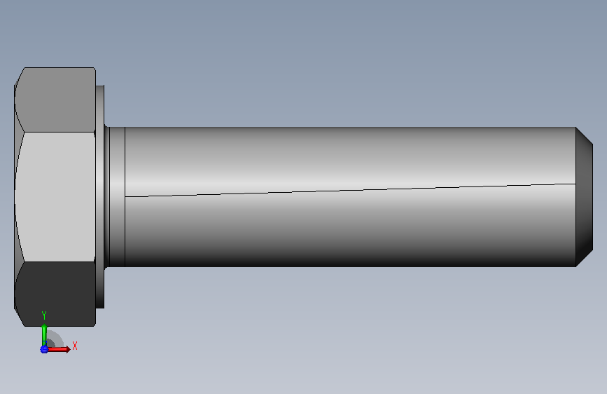 GB/T5781-2000六角头螺栓全螺纹C级M10×35 正面视图