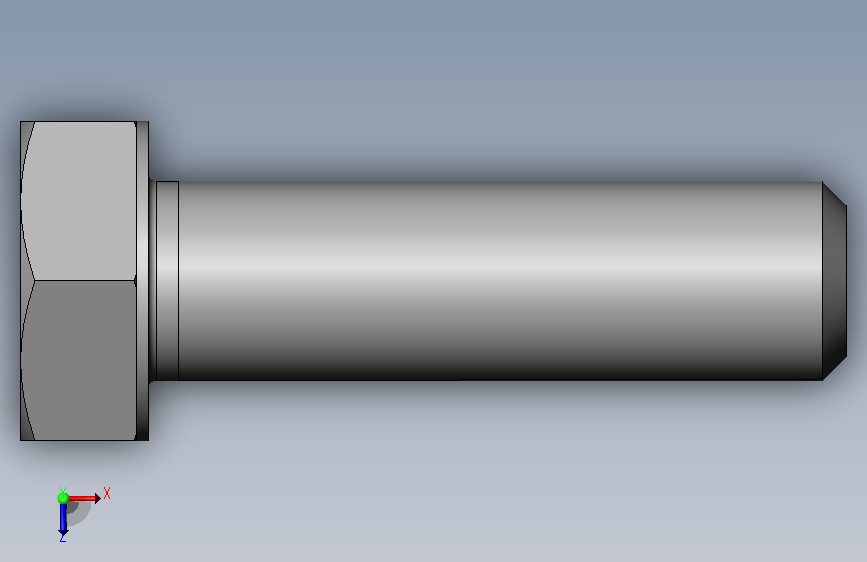 GB/T5781-2000六角头螺栓全螺纹C级M10×35 俯视图