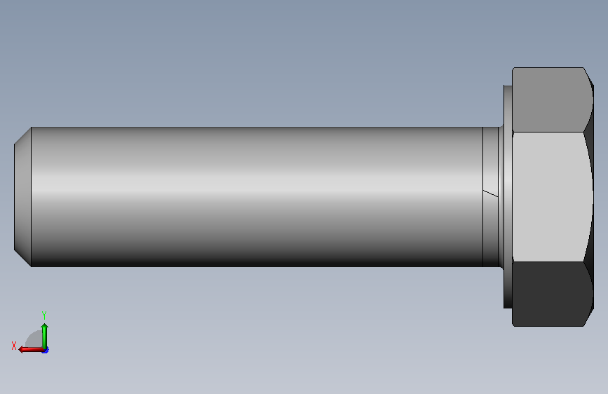 GB/T5781-2000六角头螺栓全螺纹C级M10×35 背面视图