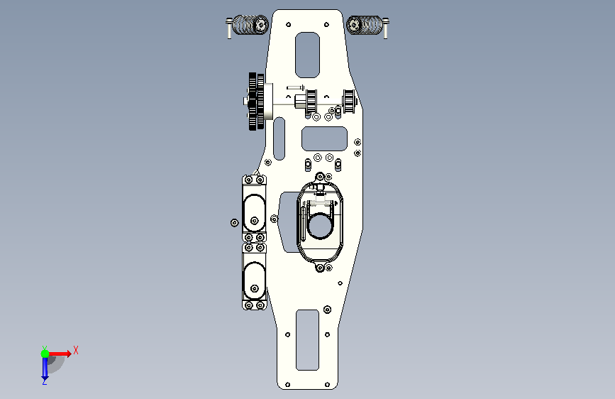 燃油模型汽车(带运动仿真) 俯视图