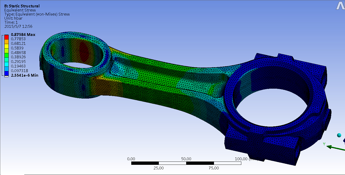 连杆的设计和有限元分析(sw+cad+说明书)