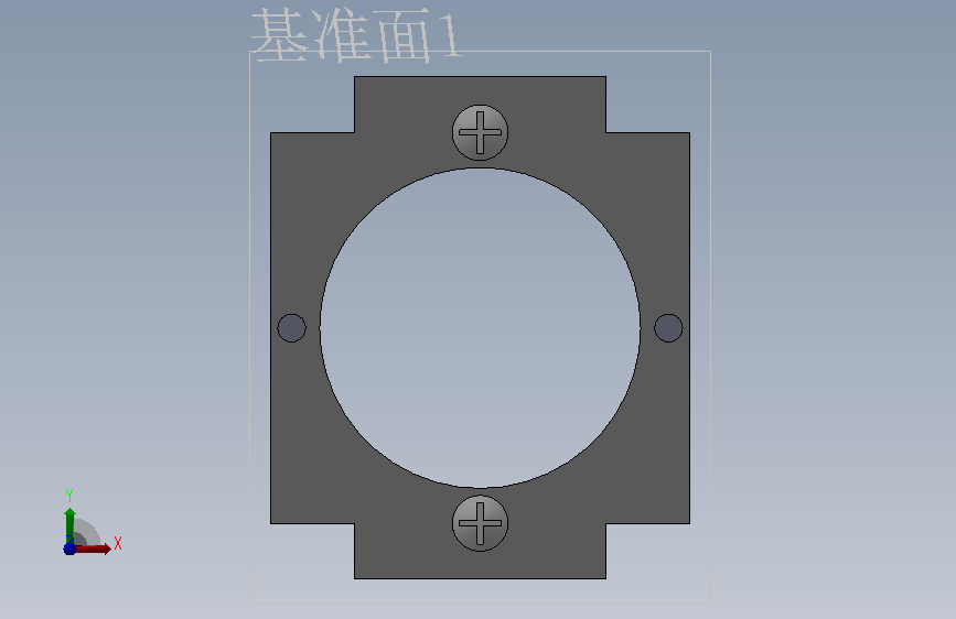 按钮座^黑按钮装配 正面视图