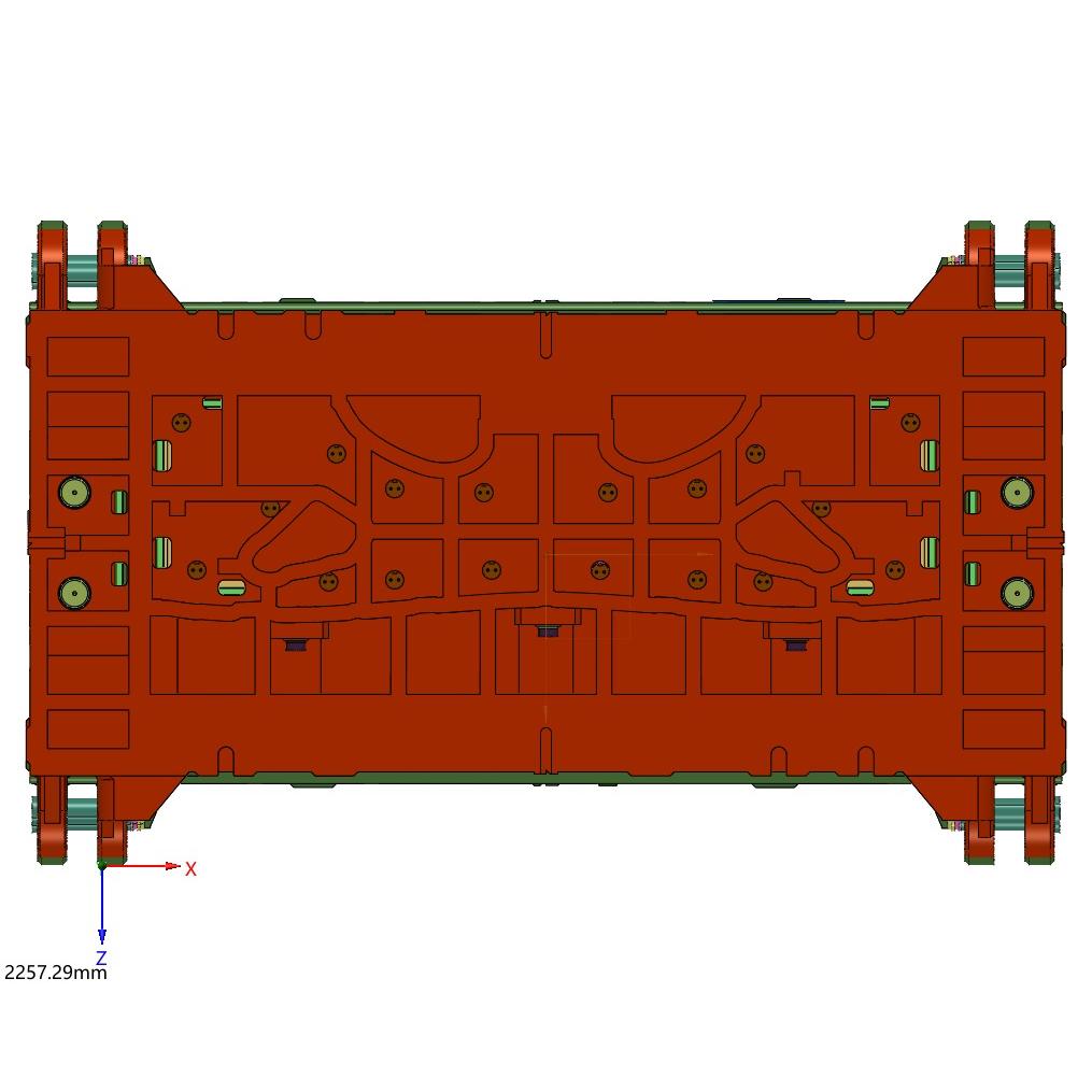 车体侧围衬板压制成型模体