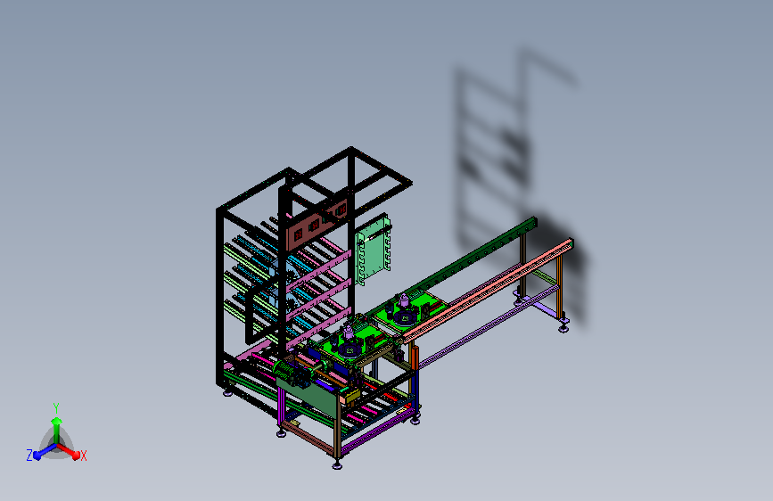 翻料配合人工装配作业线