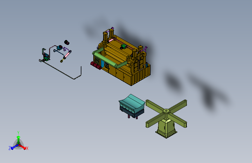 钢带校正展料卷绕组合台