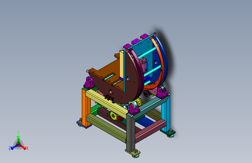 工件翻面回转加工设备