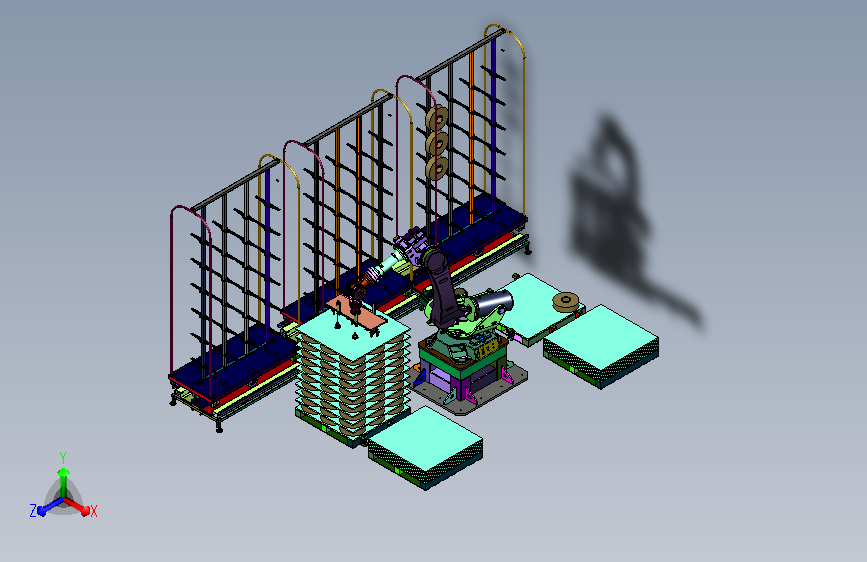自动化纺筒送料作业工作站