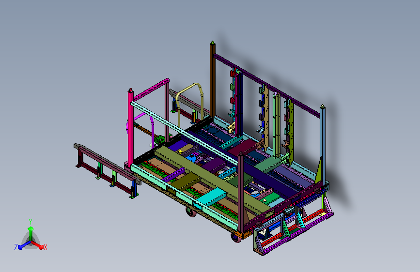 自动化加工的料车导向装置