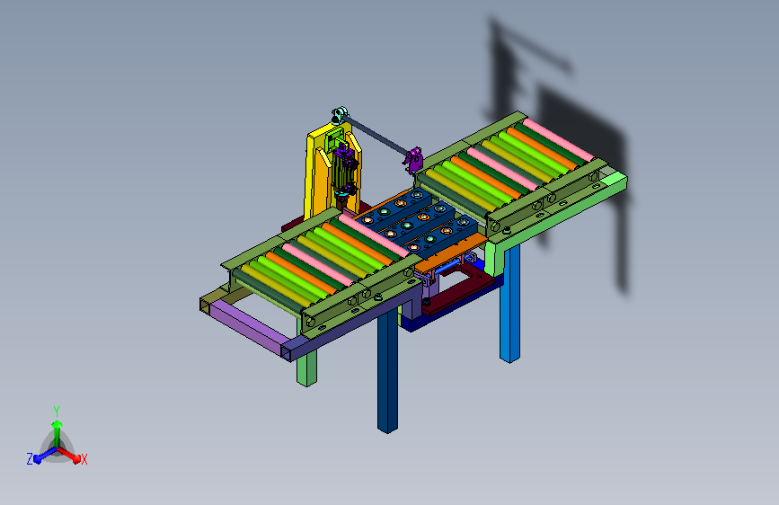 辊道载具移送卸料装置