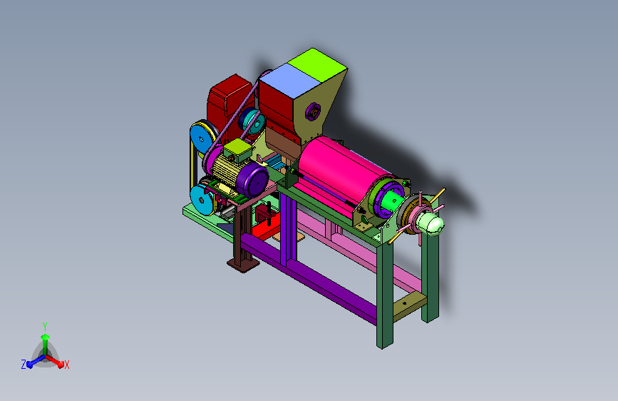 果蔬碾碎制浆加工台体